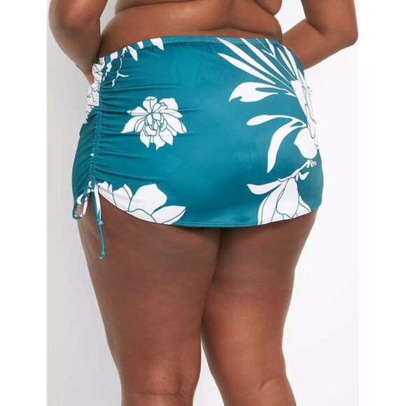 Lane Bryant Cacique Adjustable Drawstring Swim Skirt 24 - Picture 2 of 2